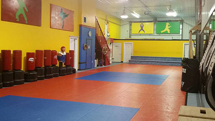 Martial arts facilities and equipment.